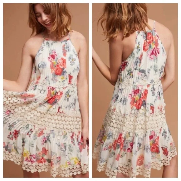 Anthropologie Ranna Gill Kalila Floral Dress Multicolored 33377 - Picture 1 of 16